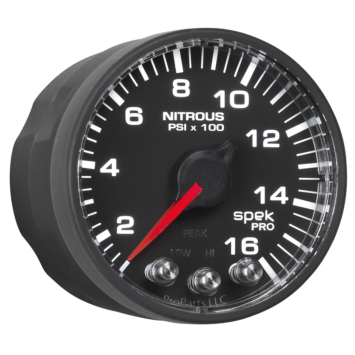 AUTOMETER Nitrous Pressure Gauge 2 1/16", 1600PSI, Stepper Motor W/Pk & Wrn, Black/Black, Spek - Image 6
