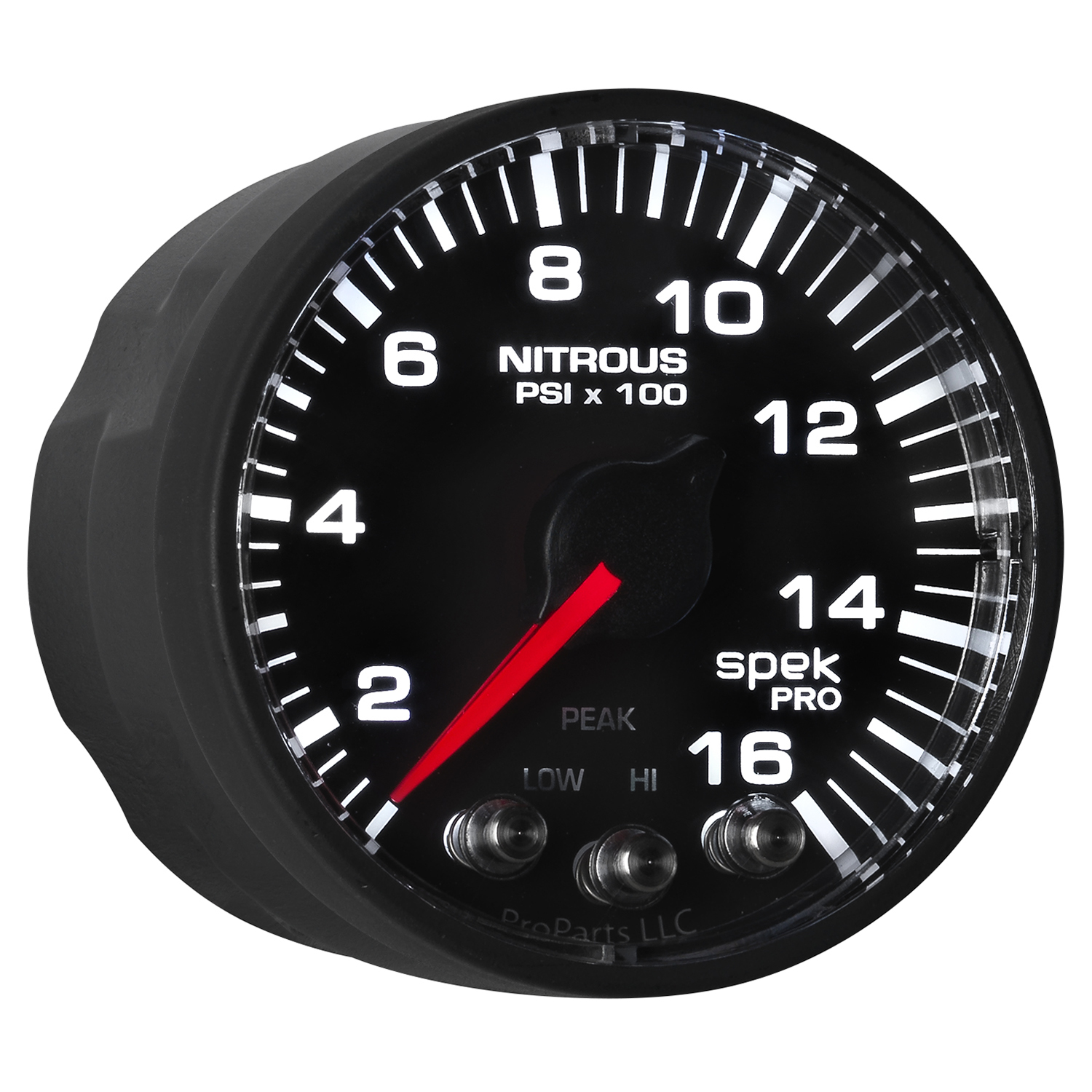 AUTOMETER Nitrous Pressure Gauge 2 1/16", 1600PSI, Stepper Motor W/Pk & Wrn, Black/Black, Spek - Image 7