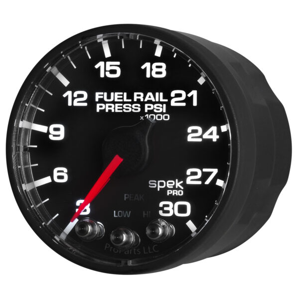 AUTOMETER Rail Pressure Gauge 2 1/16", 30Kpsi, Stepper Motor W/Peak & Warn, Black/Black, Spek - Image 4