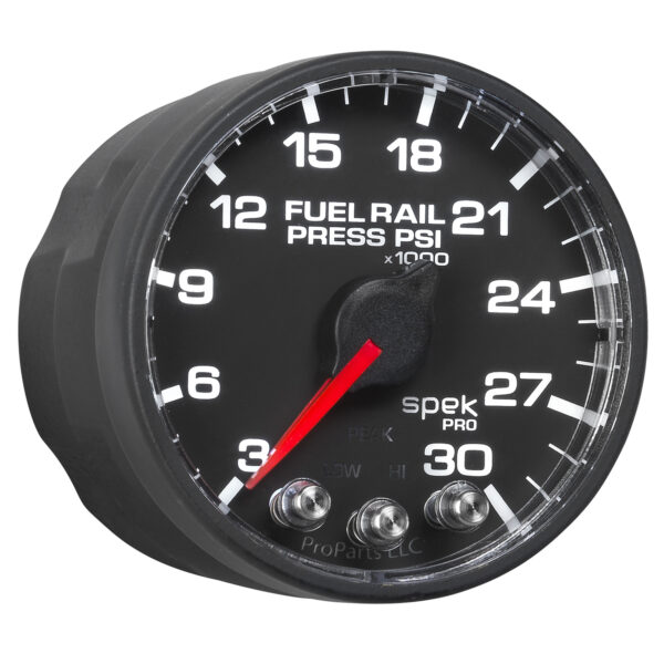 AUTOMETER Rail Pressure Gauge 2 1/16", 30Kpsi, Stepper Motor W/Peak & Warn, Black/Black, Spek - Image 6