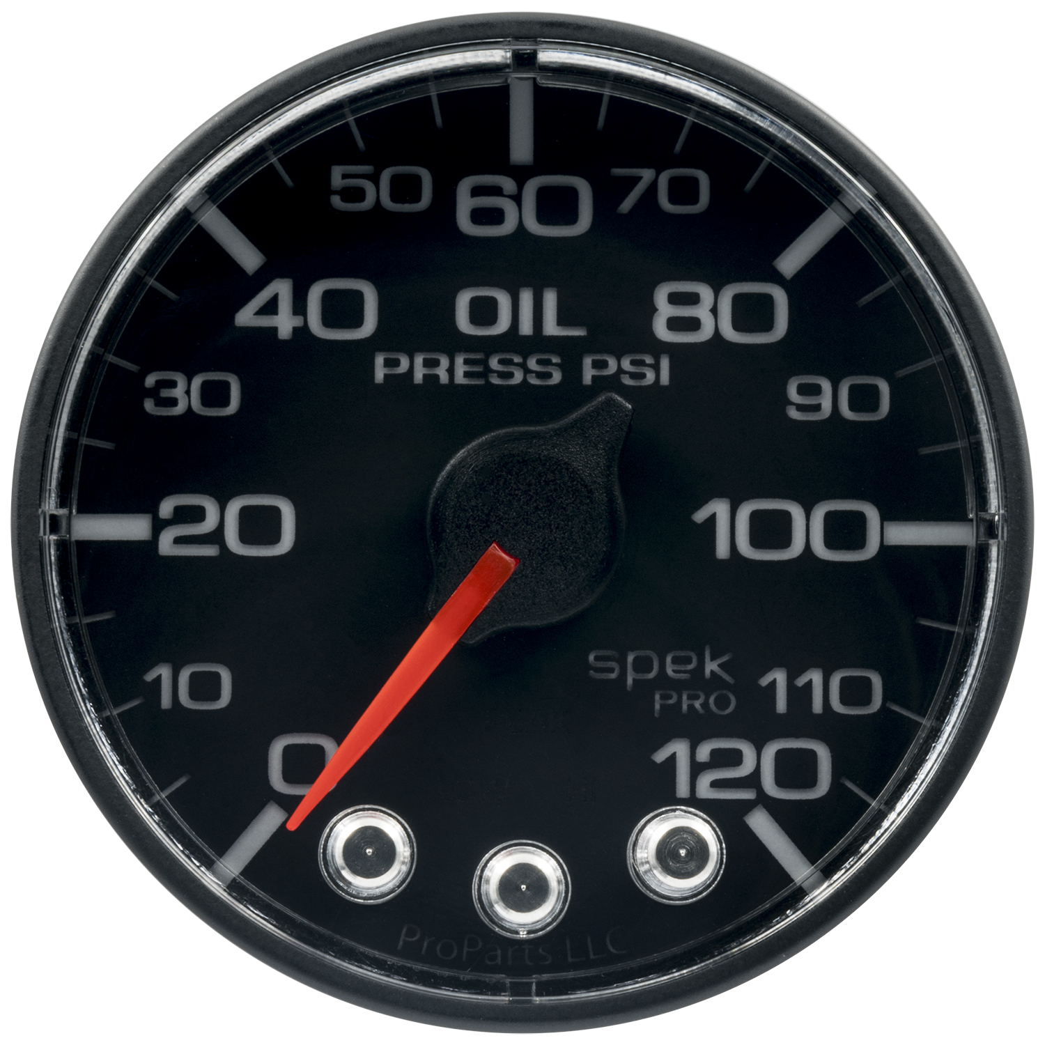 AUTOMETER Oil Pressure Gauge 2 1/16", 120PSI, Stepper Motor W/Peak & Warn, Black/Black, Spek - Image 2