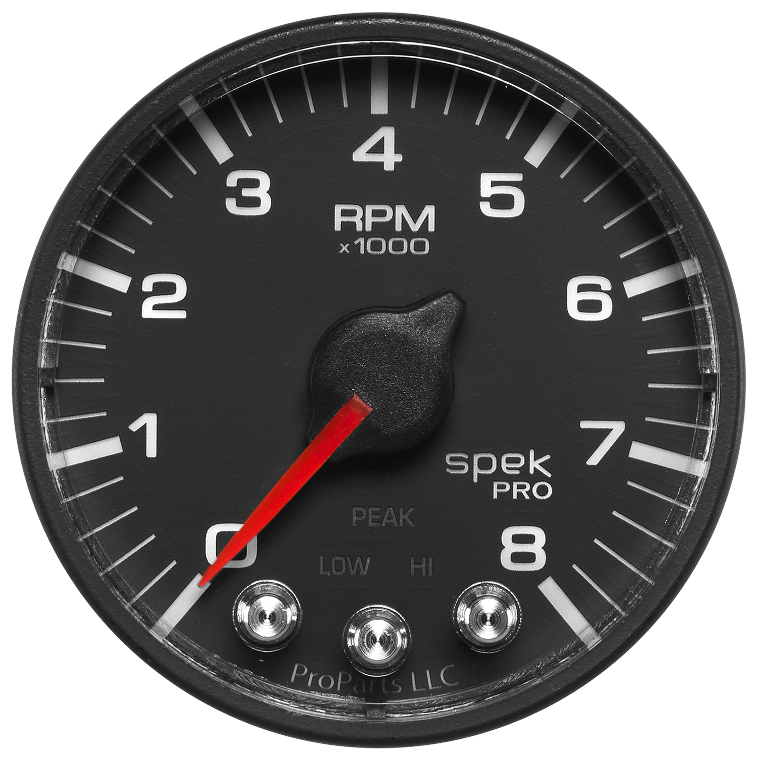 AUTOMETER Tachometer Gauge 2 1/16", 8K RPM, W/ Shift Light & Peak Mem, Black/Black, Spek-Pro - Image 2