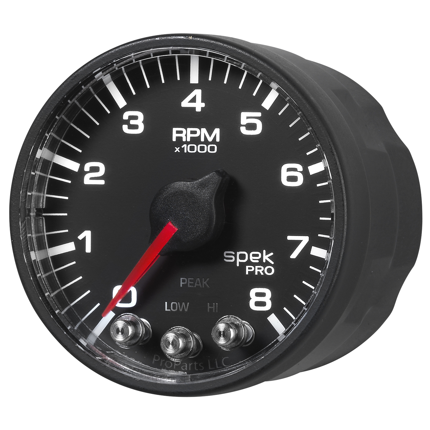 AUTOMETER Tachometer Gauge 2 1/16", 8K RPM, W/ Shift Light & Peak Mem, Black/Black, Spek-Pro - Image 3