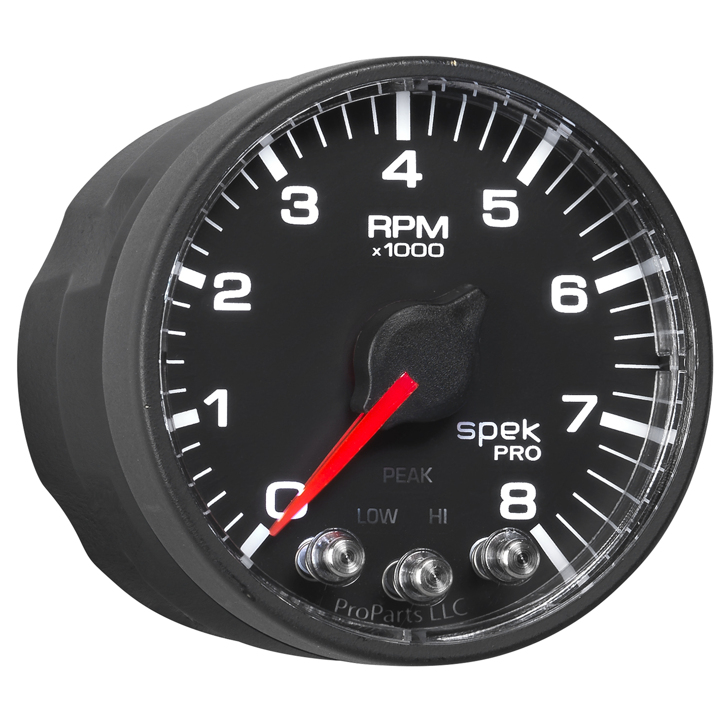 AUTOMETER Tachometer Gauge 2 1/16", 8K RPM, W/ Shift Light & Peak Mem, Black/Black, Spek-Pro - Image 6