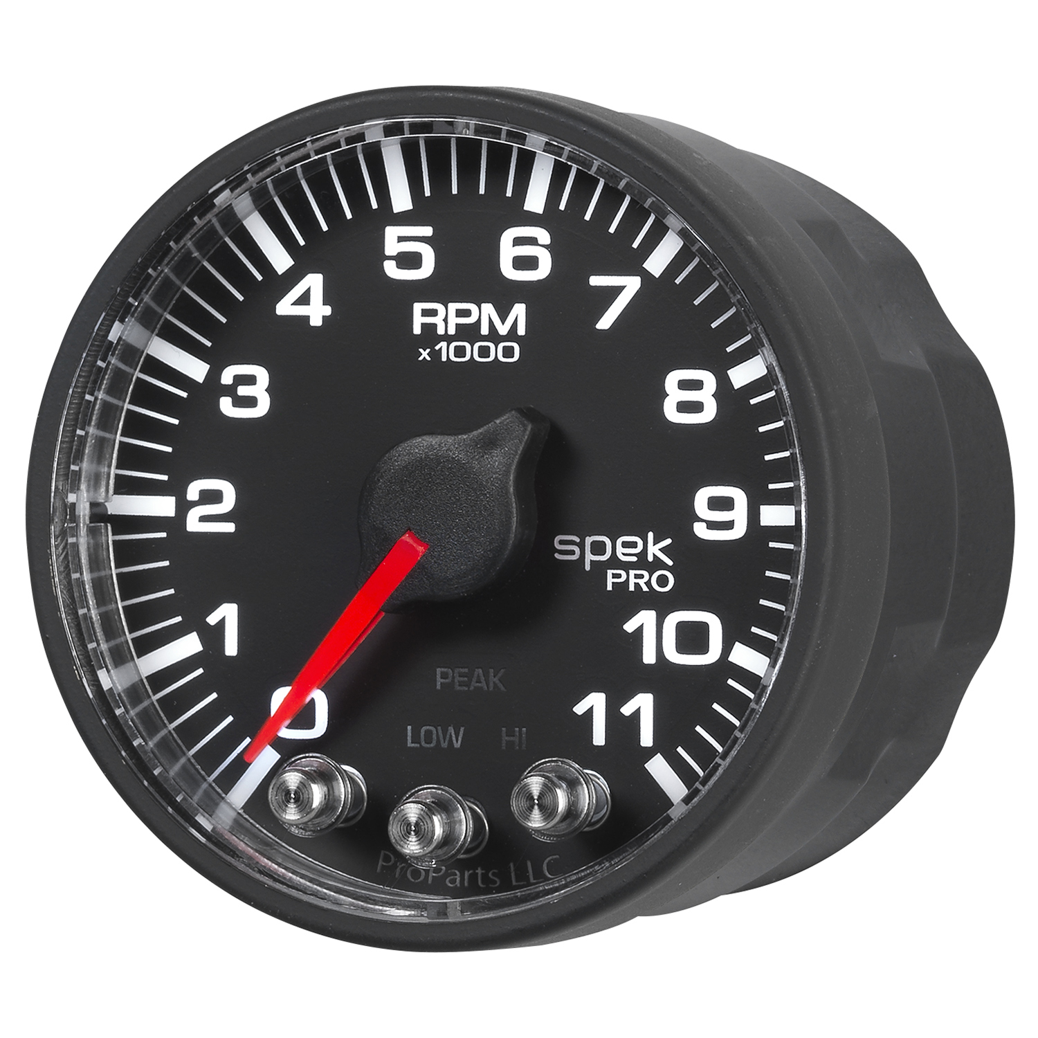 AUTOMETER Tachometer Gauge 2 1/16", 11K RPM, W/ Shift Light & Peak Mem, Black/Black, Spek-Pro - Image 3