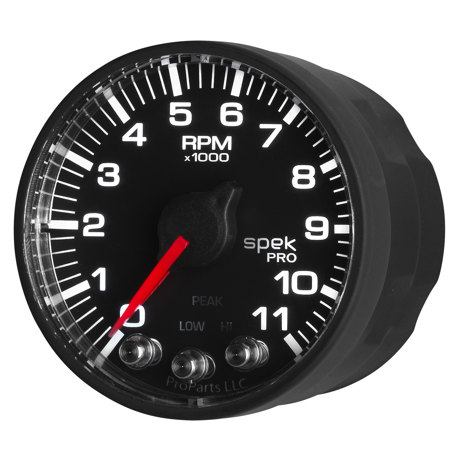 AUTOMETER Tachometer Gauge 2 1/16", 11K RPM, W/ Shift Light & Peak Mem, Black/Black, Spek-Pro - Image 4