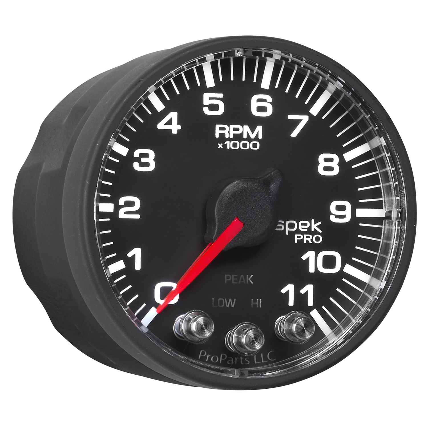 AUTOMETER Tachometer Gauge 2 1/16", 11K RPM, W/ Shift Light & Peak Mem, Black/Black, Spek-Pro - Image 6