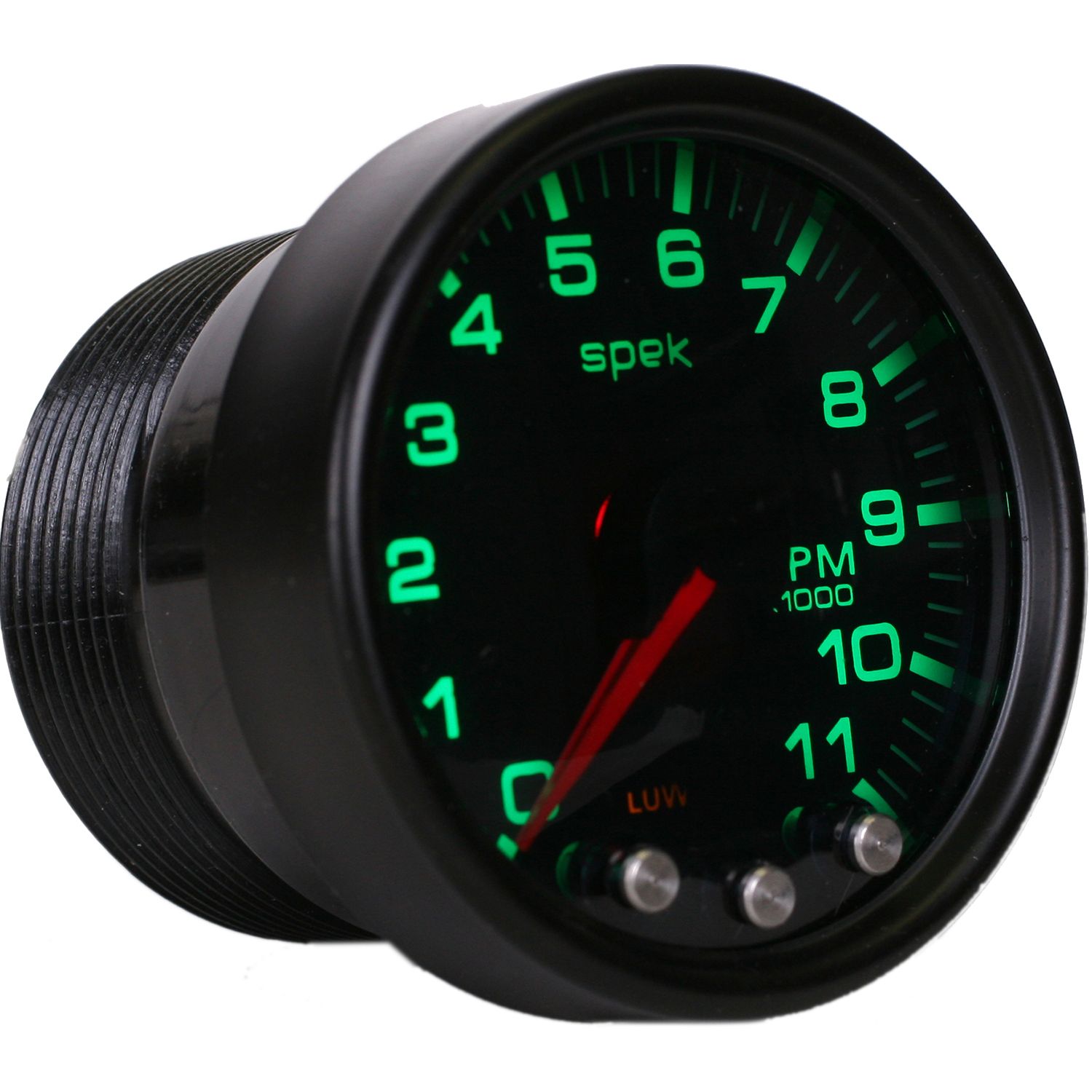 AUTOMETER Tachometer Gauge 2 1/16", 11K RPM, W/ Shift Light & Peak Mem, Black/Smke/Black, Spek-Pro