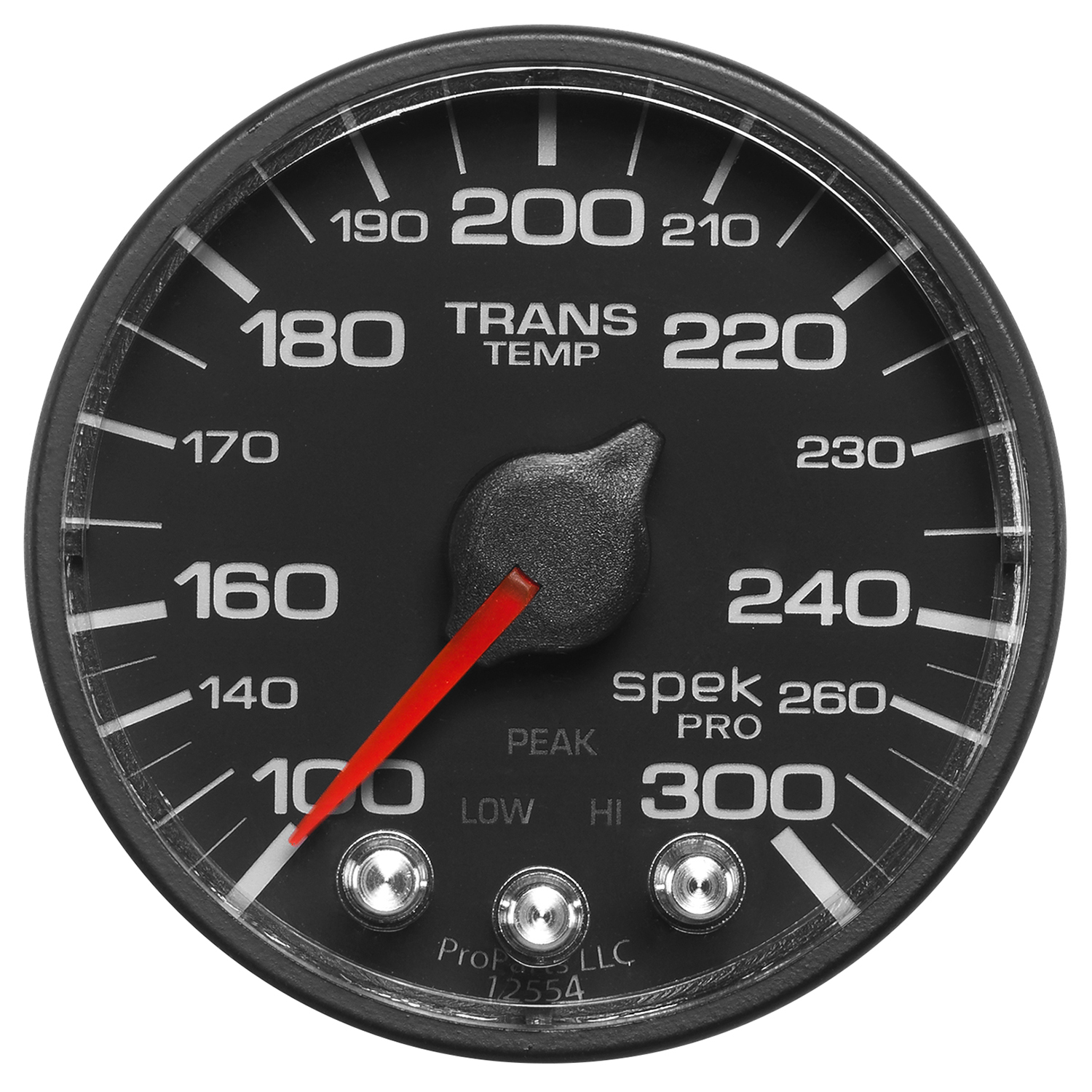 AUTOMETER Transmission Temperature Gauge 2 1/16", 300°f, Stepper Motor W/Peak & Wrn, Black/Black, Spek-Pro - Image 2