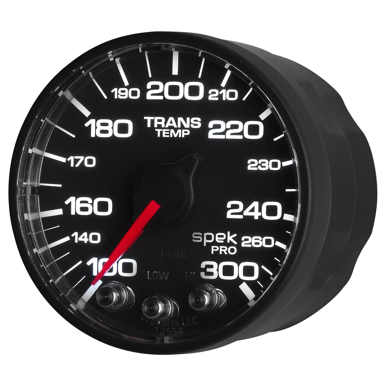 AUTOMETER Transmission Temperature Gauge 2 1/16", 300°f, Stepper Motor W/Peak & Wrn, Black/Black, Spek-Pro - Image 4