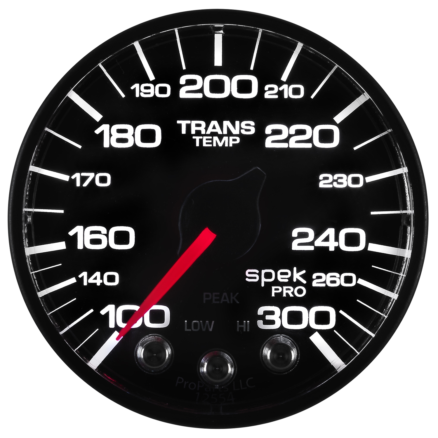 AUTOMETER Transmission Temperature Gauge 2 1/16", 300°f, Stepper Motor W/Peak & Wrn, Black/Black, Spek-Pro - Image 5