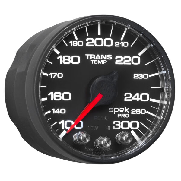 AUTOMETER Transmission Temperature Gauge 2 1/16", 300°f, Stepper Motor W/Peak & Wrn, Black/Black, Spek-Pro - Image 6