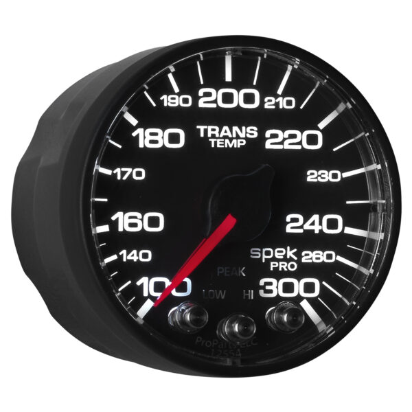 AUTOMETER Transmission Temperature Gauge 2 1/16", 300°f, Stepper Motor W/Peak & Wrn, Black/Black, Spek-Pro - Image 7