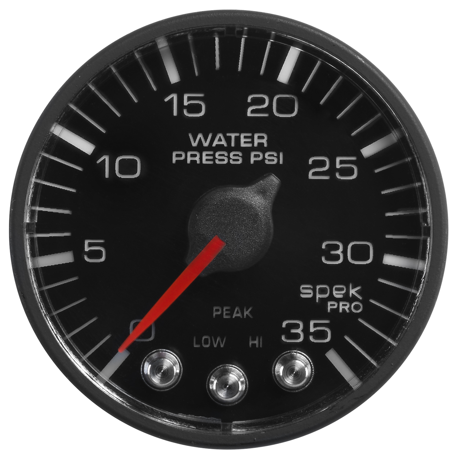 AUTOMETER Water Pressure Gauge 2 1/16", 35PSI, Stepper Motor W/Pk & Wrn, Black/Black, Spek-Pro - Image 2