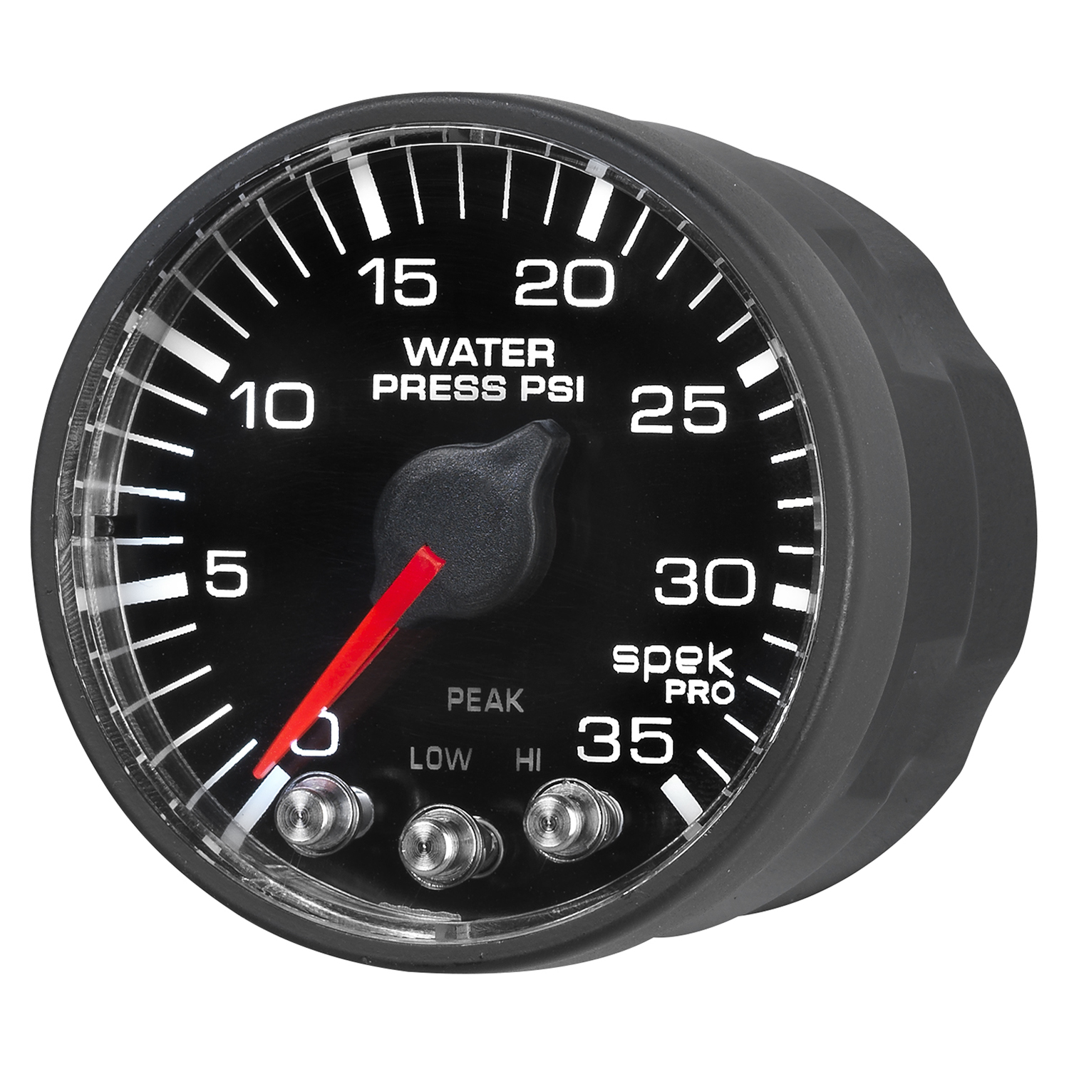 AUTOMETER Water Pressure Gauge 2 1/16", 35PSI, Stepper Motor W/Pk & Wrn, Black/Black, Spek-Pro - Image 3