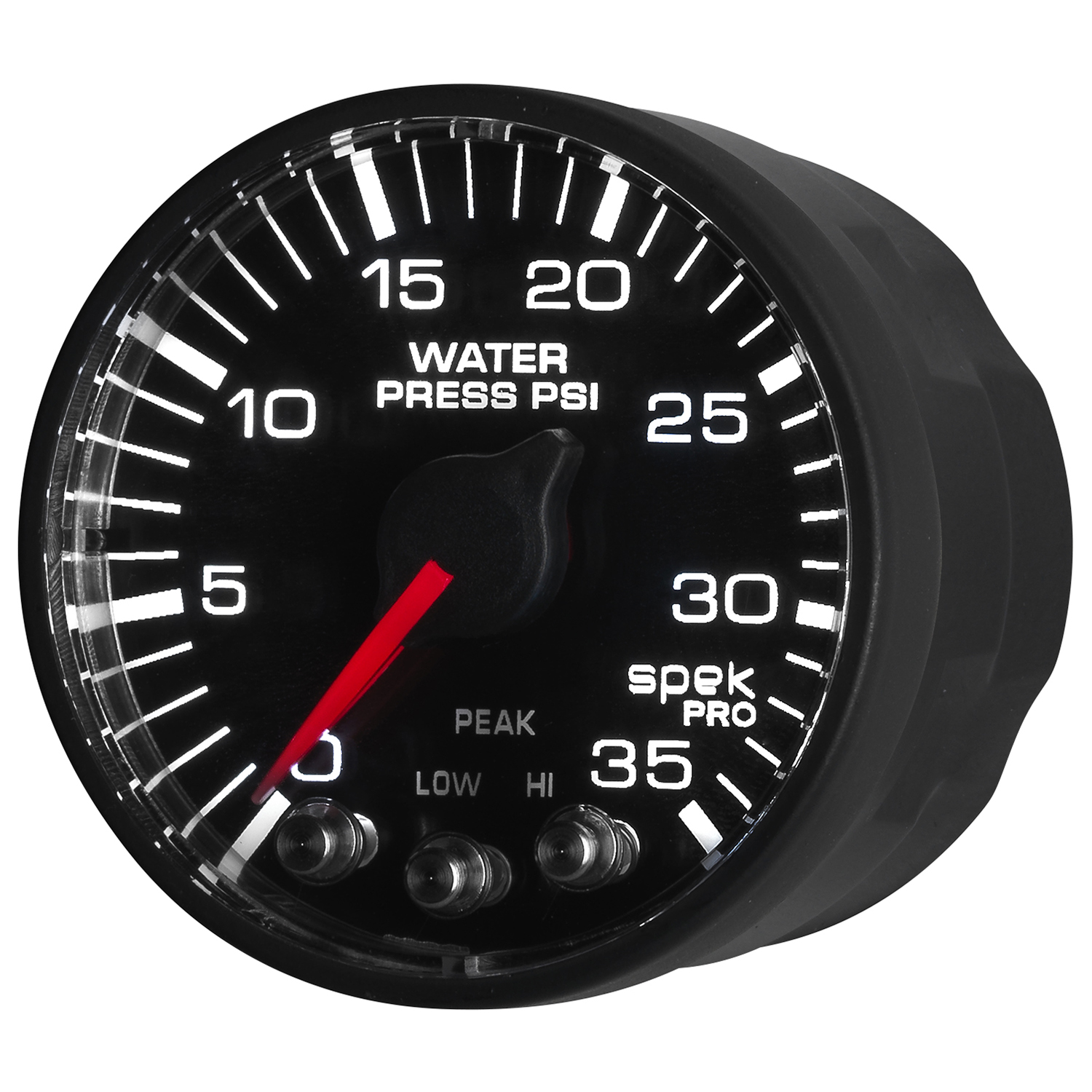 AUTOMETER Water Pressure Gauge 2 1/16", 35PSI, Stepper Motor W/Pk & Wrn, Black/Black, Spek-Pro - Image 4