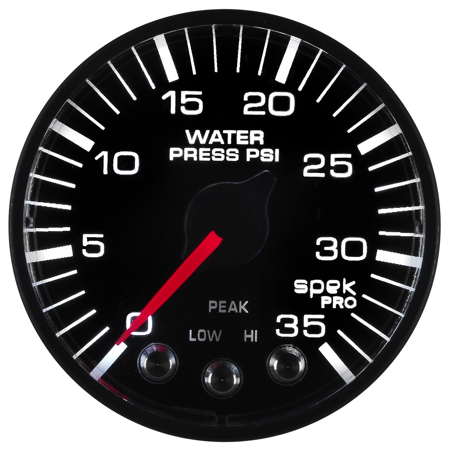 AUTOMETER Water Pressure Gauge 2 1/16", 35PSI, Stepper Motor W/Pk & Wrn, Black/Black, Spek-Pro - Image 5