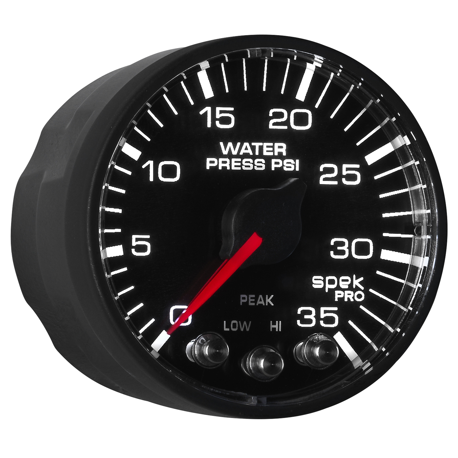 AUTOMETER Water Pressure Gauge 2 1/16", 35PSI, Stepper Motor W/Pk & Wrn, Black/Black, Spek-Pro - Image 7