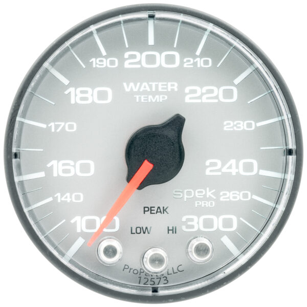 AUTOMETER Water Temperature Gauge 2 1/16", 300°f, Stepper Motor W/Peak & Warn, Slvr/Black, Spek - Image 2