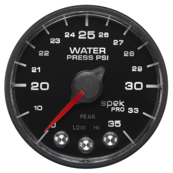AUTOMETER 2-1/16" Water Press, 0- 35 PSI, BFB, Spek, Nl - Image 2