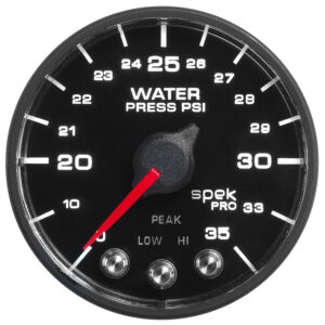 AUTOMETER 2-1/16" Water Press, 0- 35 PSI, BFB, Spek, Nl