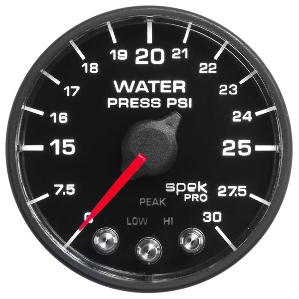 AUTOMETER 2-1/16" Water Press, 0- 30 PSI, BFB, Spek, Nl