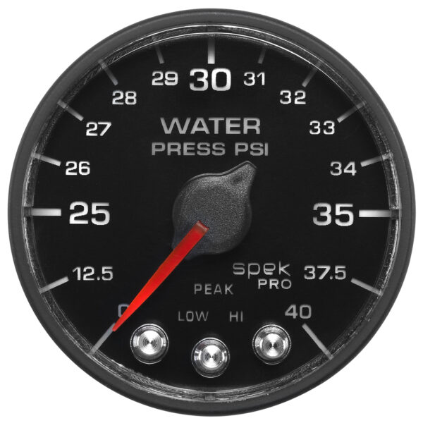 AUTOMETER 2-1/16" Water Press, 0- 40 PSI, BFB, Spek, Nl - Image 2
