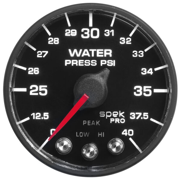 AUTOMETER 2-1/16" Water Press, 0- 40 PSI, BFB, Spek, Nl