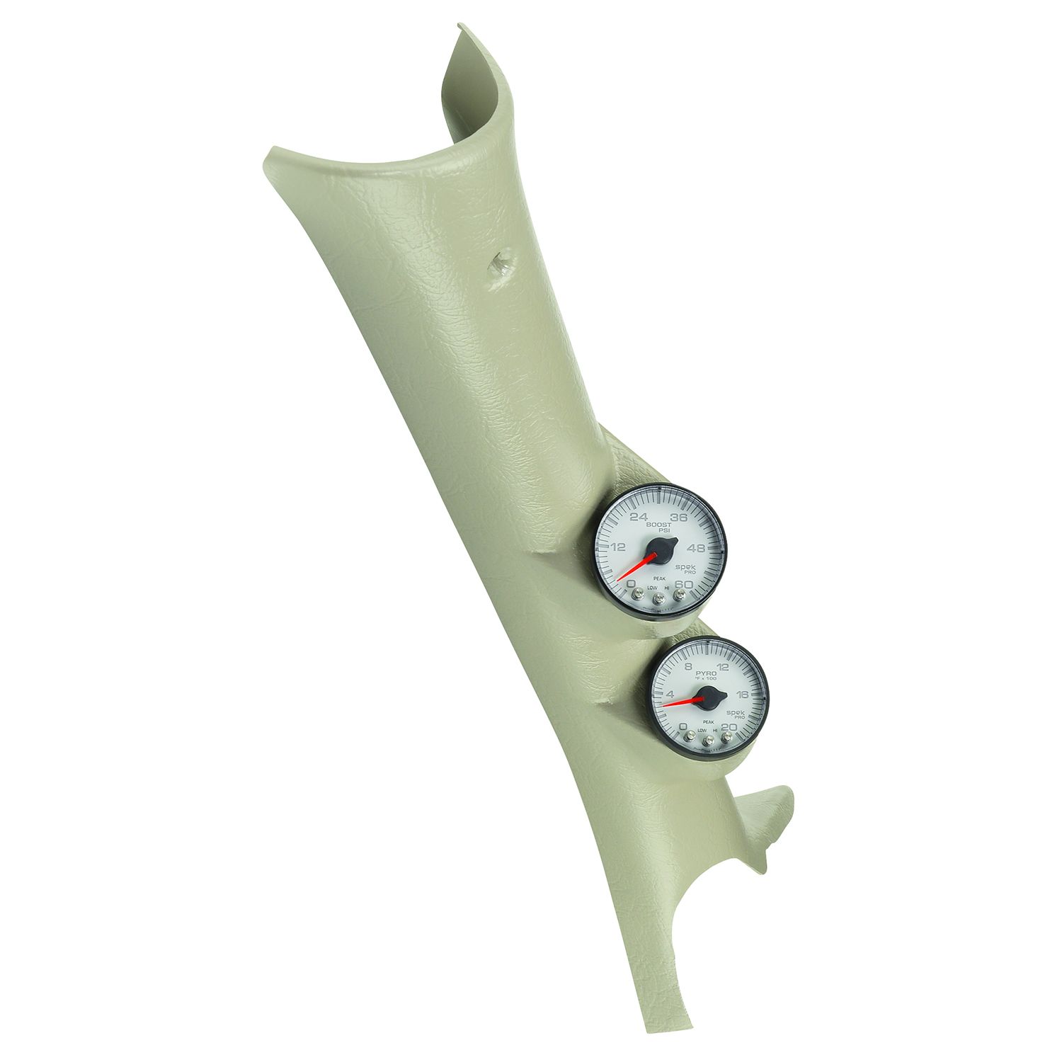 AUTOMETER Diesel Gauge Kit, A-Pillar, Ram 03-09, Boost/Egt, 60PSI/2000°f, White, Spek-Pro