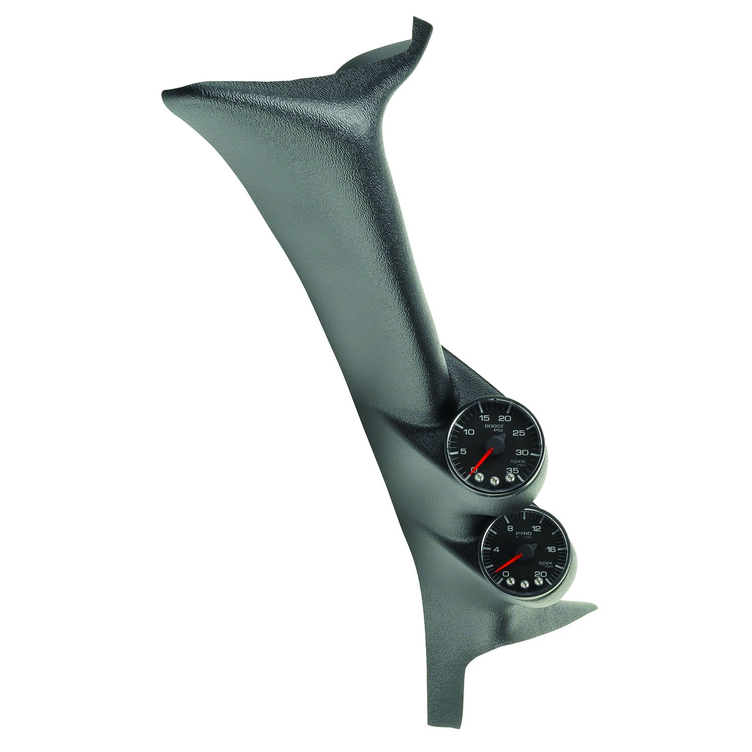 AUTOMETER Diesel Gauge Kit, A-Pillar, Ford 99-07, Boost/Egt, 60PSI/2000°f, Black, Spek-Pro