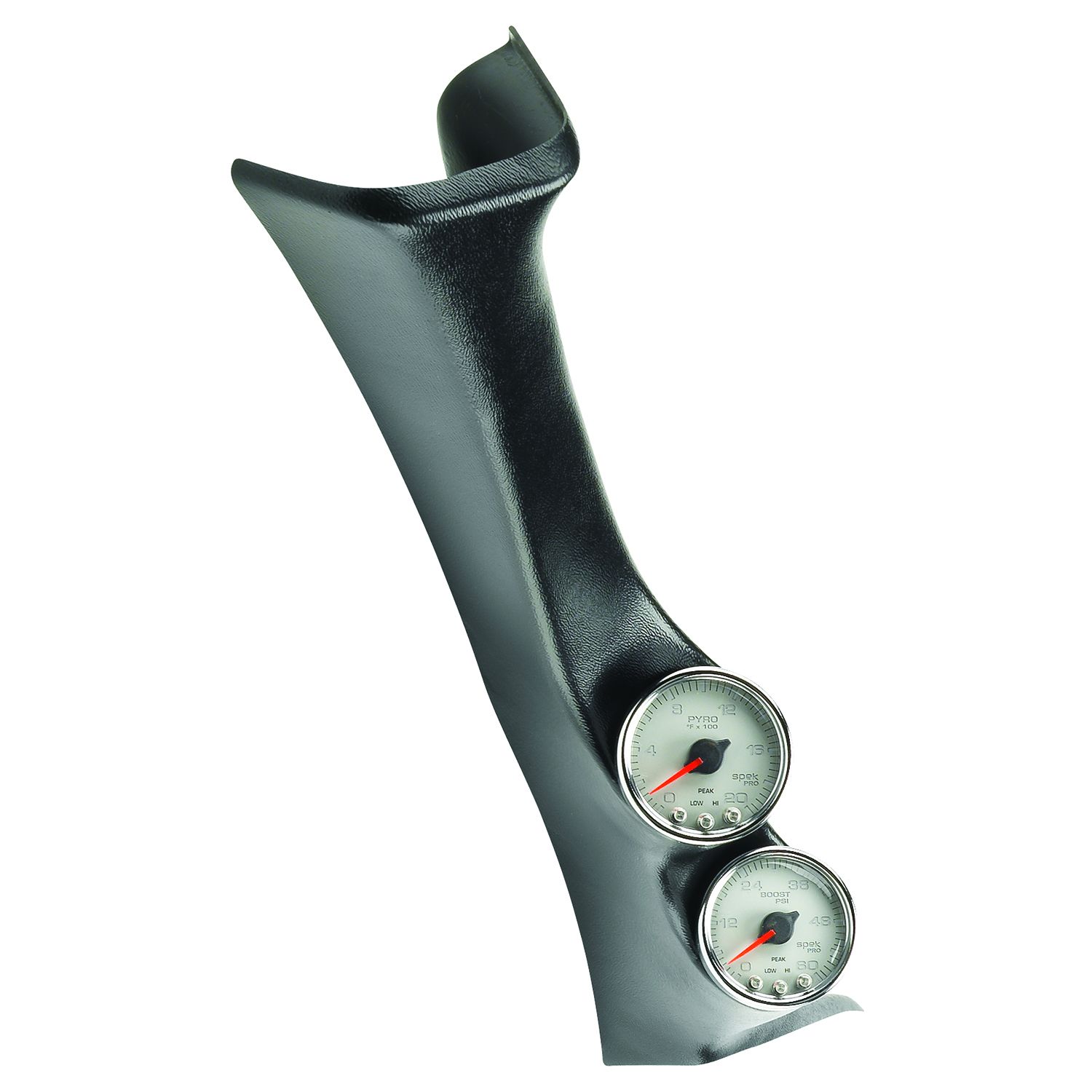 AUTOMETER Diesel Gauge Kit, A-Pillar, Ford 08-10, Boost/Egt, 60PSI/2000°f, Slvr, Spek-Pro