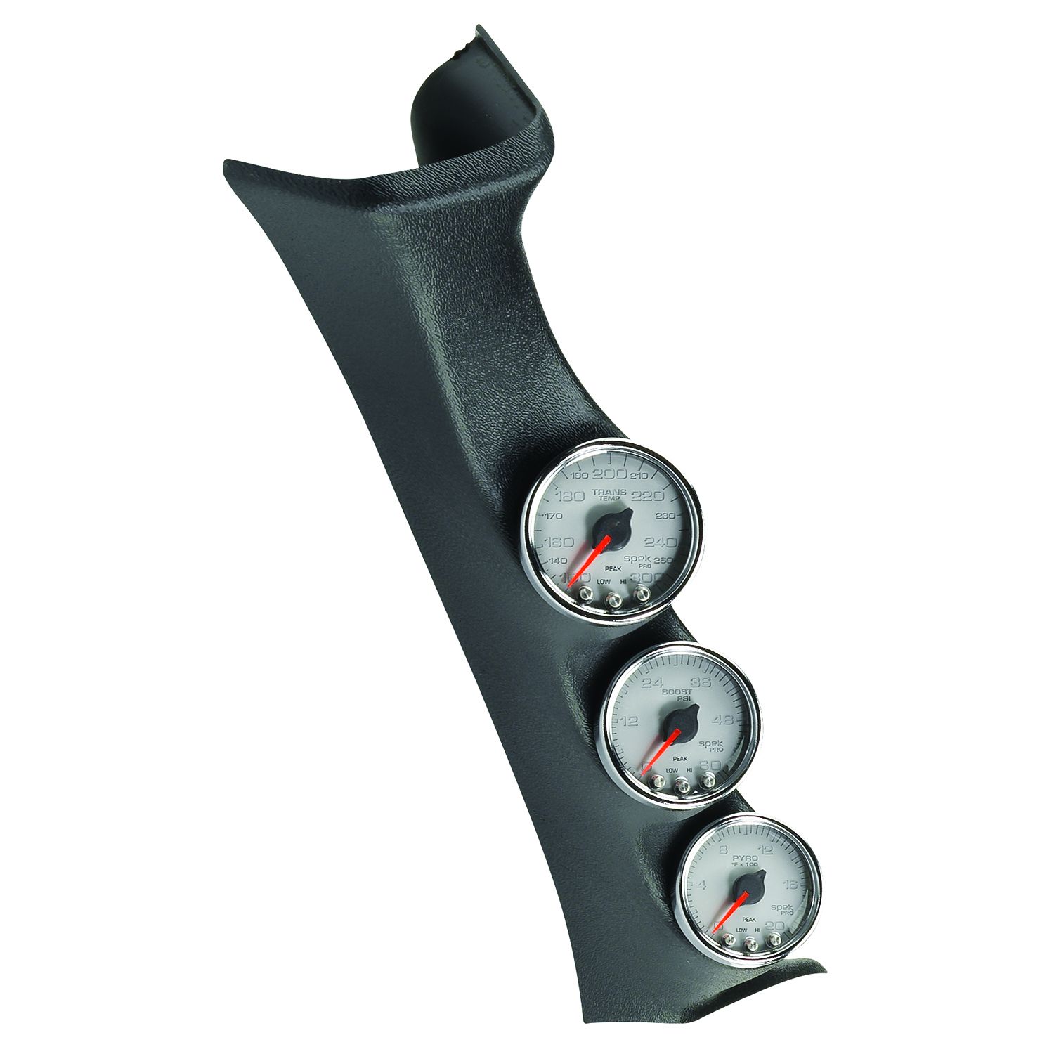 AUTOMETER Diesel Gauge Kit, A-Pillar, Ford 08-10, Bst/Egt/Trans, 60PSI/2K°f/300°f, Silver, Spek