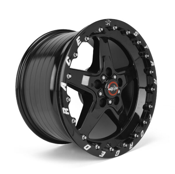 RACE STAR 92 Drag Star Gloss Black Alloy Wheel Bracket Racer SBL 17x10 5x115BC 6.30BS Dodge - Image 2