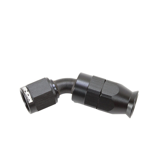 Snow Performance -6 AN 45 Degree PTFE Hose End (Black)