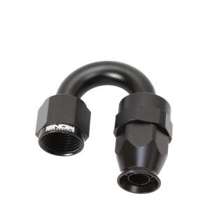 Snow Performance -8 AN 180 Degree PTFE Hose End (Black)