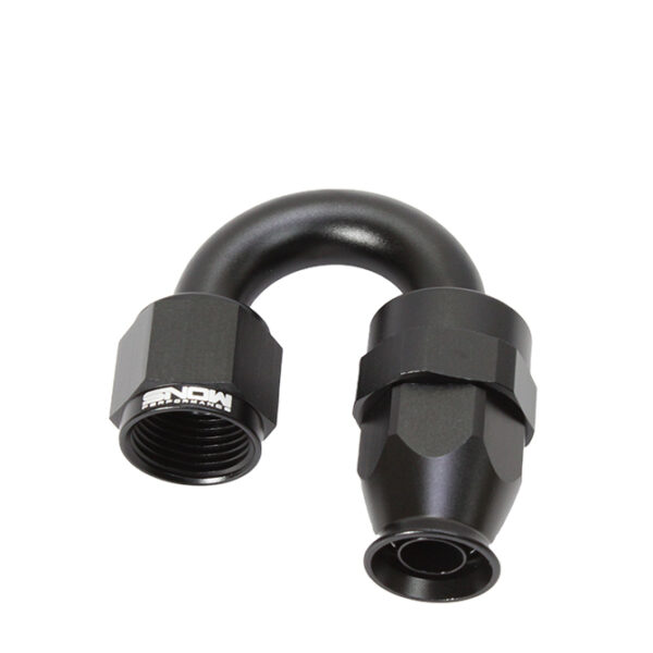 Snow Performance -8 AN 180 Degree PTFE Hose End (Black)