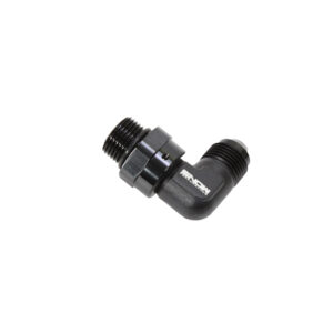 Snow Performance -8 Orb To -8 AN 90 Degree Swivel Fitting (Black)