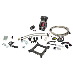 SNOW PERFORMANCE Stage 1 Water Meth Kit, V8 Petrol NA Engines, 4150 Flange, Red Lines, NO TANK