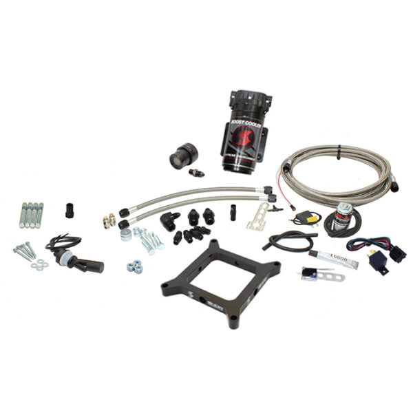 SNOW PERFORMANCE Stage 1 Water Meth Kit, V8 Petrol NA Engines, 4150 Flange, Red Lines, NO TANK