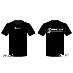 Snow Performance Snow T-Shirt Black W/White Logo Large