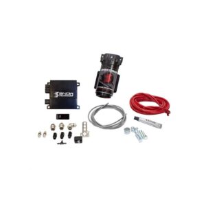 Snow Performance Stage 2 Boost Cooler Forced Induction Progressive Engine Mount Water-Methanol Injection Kit (Red High Temp Nylon Tubing, Quick-Connect Fittings) No Tank