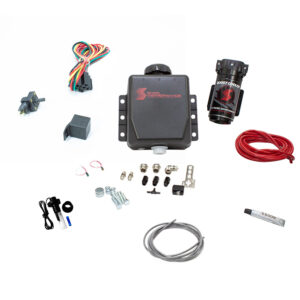 Snow Performance Stage 1 Boost Cooler Forced Induction Water-Methanol Injection Kit (Red High Temp Nylon Tubing, Quick-Connect Fittings)