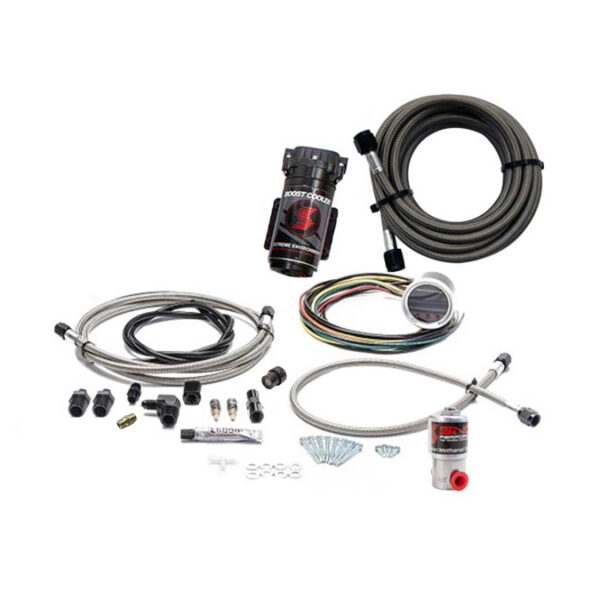 Snow Performance Stage 2.5 Boost Cooler Forced Induction Progressive Water-Methanol Injection Kit W/ 2.5 Gallon Tank. (Stainless Steel Braided Line, 4AN Fittings)No Tank