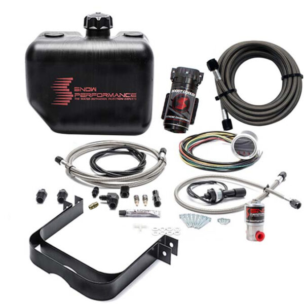 Snow Performance Stage 2.5 Boost Cooler Forced Induction Progressive Water-Methanol Injection Kit W/ 2.5 Gallon Tank. (Stainless Steel Braided Line, 4AN Fittings)