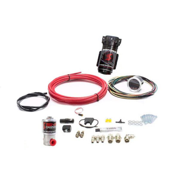 Snow Performance Stage 2.5 Boost Cooler Forced Induction Progressive Water-Methanol Injection Kit W/ 2.5 Gallon Tank. (Red High Temp Nylon Tubing, Quick-Connect Fittings) No Tank