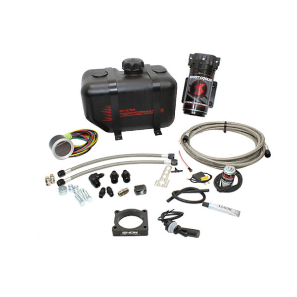 Snow Performance Stage 2 Boost Cooler 2008-2015 Mitsubishi Evo X 2.0L Water-Methanol Injection Kit (Stainless Steel Braided Line, 4AN Fittings)
