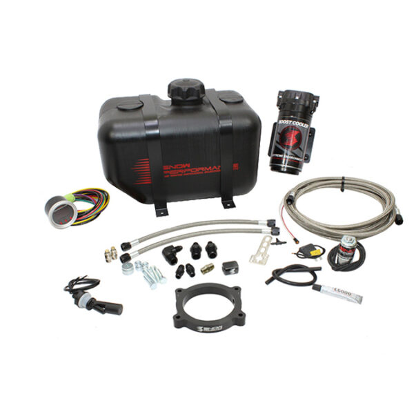 Snow Performance Stage 2 Boost Cooler 2016+ Chevy Camaro SS 6.2L Lt1 Forced Induction Water-Methanol Injection Kit (Stainless Braided Line, 4AN Fittings)