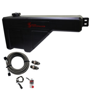 Snow Performance 10 Gal. Water-Methanol Tank Upgrade Braided Stainless Line (W/Brackets, Solenoid, Hose & All Necessary Fittings)