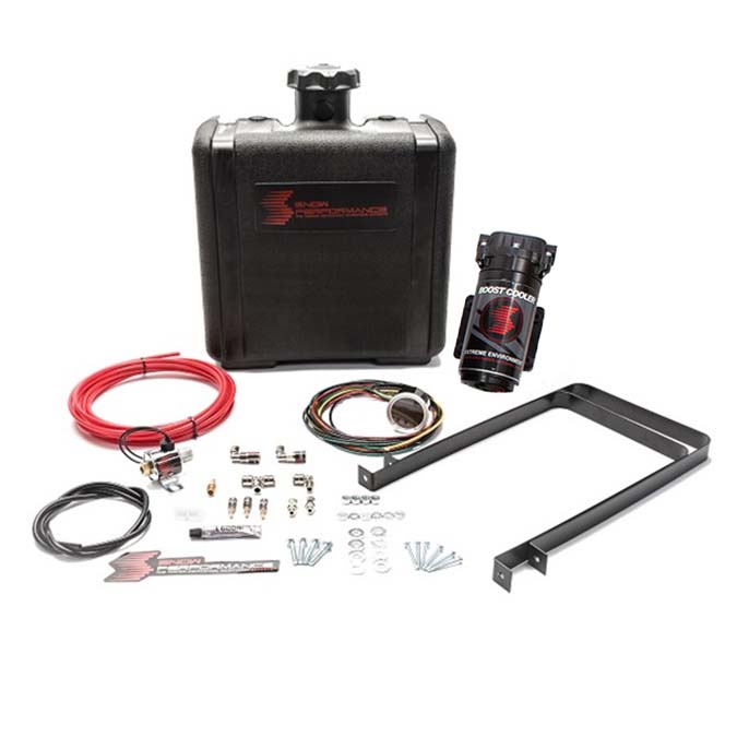 Snow Performance Diesel Stage 2 Boost Cooler Water-Methanol Injection Kit Dodge 6.7L Cummins (Red High Temp Nylon Tubing, Quick-Connect Fittings)