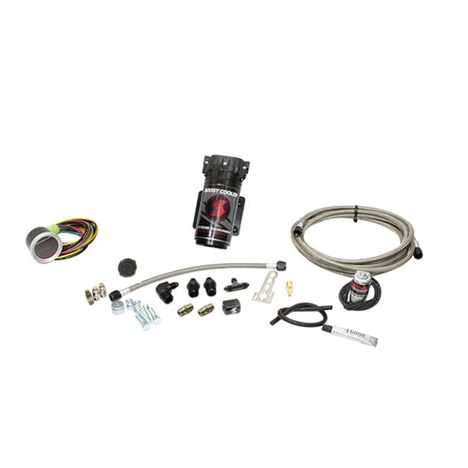 Snow Performance Diesel Stage 2 Boost Cooler Water-Methanol Injection Kit Universal (Stainless Steel Braided Line, 4AN Fittings)